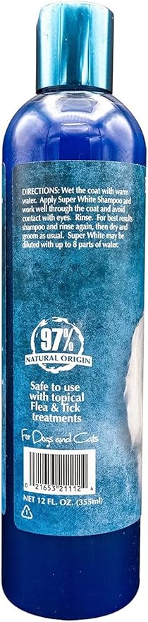 Bio-Groom Super White Dog Shampoo – Whitening Pet Shampoo, Dog Bathing Supplies, Puppy Wash, Dog Grooming Supplies, Cruelty-Free, Made in USA, Coat Brightener Shampoo – 12 fl oz 3-Pack