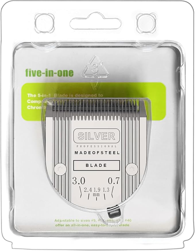 5 in 1 Replacement Blades Compatible with WAHL Bravura .Chromado，Creativa，Figura Dog Clippers for Dogs Grooming（2 Packs