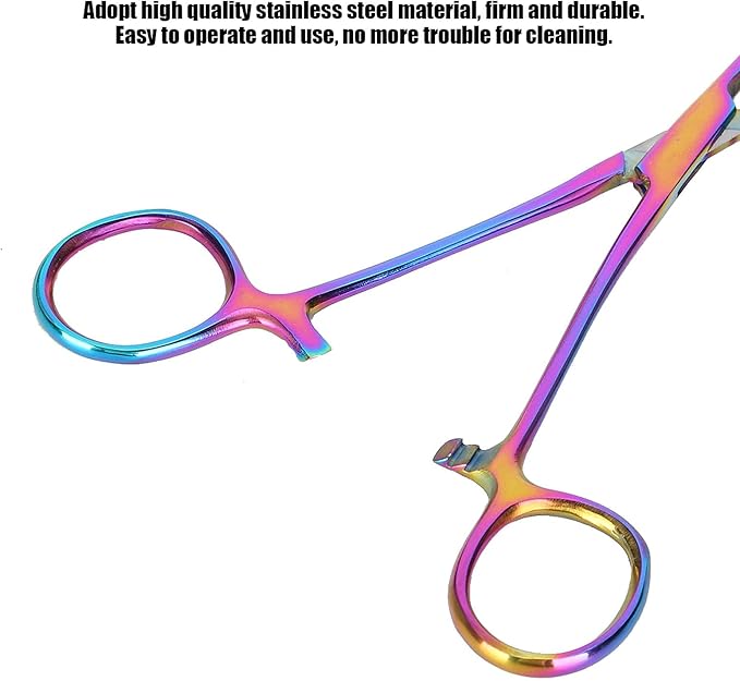 Hemostat Forceps, Dogs Cats Hemostat Forceps Scissors Dog Grooming Ear Cleaning Straight Clamp Ear Hair Clamp Pulling Shears Plier