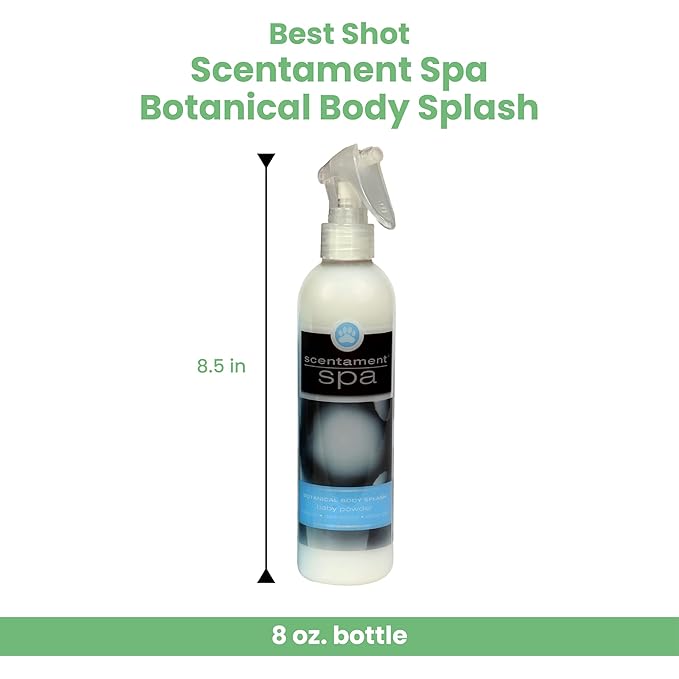 Best Shot Scentament Spa Botanical Body Splash, Baby Powder, 8 oz
