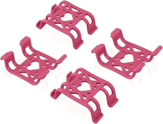 4pcs Attachment Clips, Dog GPS Silicone Clips for Cat Pet Location Activity Replacement Accessories Compatible with GPS (Rose Red)