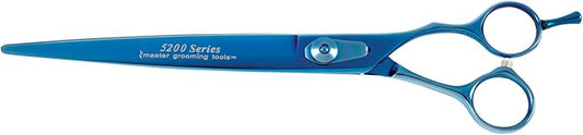 Master Grooming Tools 5200 Blue Titanium Shears — High-Performance Shears for Grooming Dogs - Straight, 8½"