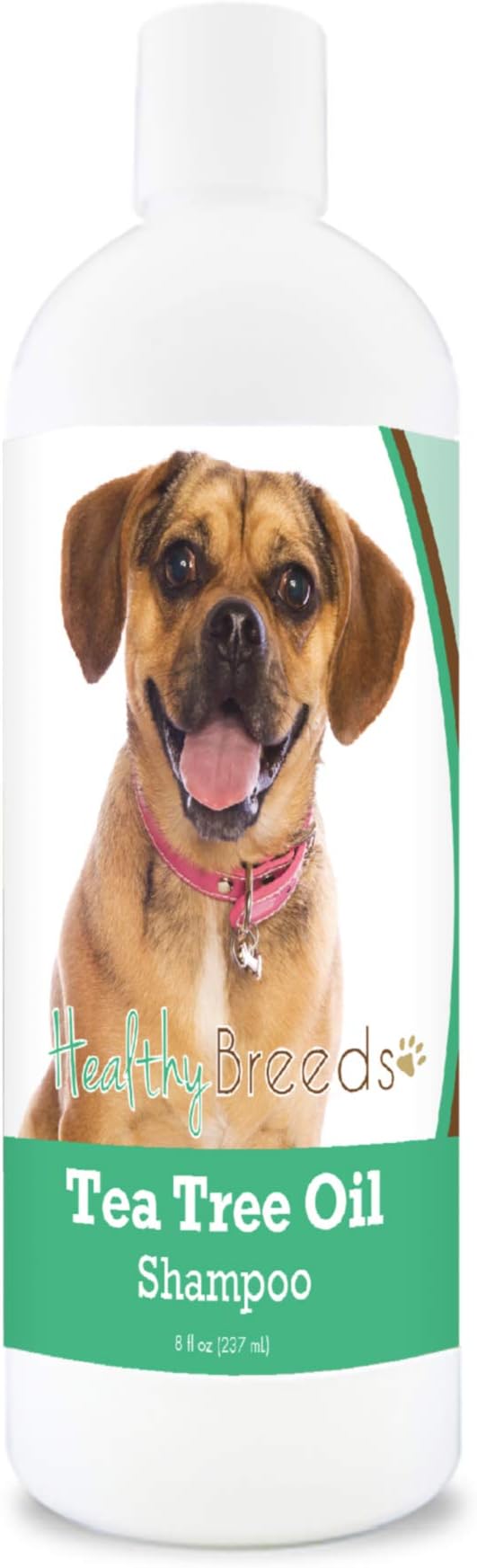 Healthy Breeds Puggle Tea Tree Oil Shampoo – Formulated for Dry, Irritated Skin – Reduce Dandruff – Wintergreen Scent – 8 oz