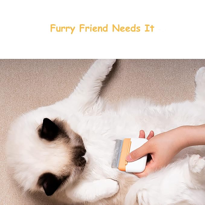 Cat Comb, Dog Massage Removal Brush for Deshedding Grooming Comb, Portable Cat Brush for Short Long Haired Cats Dogs Puppy Kitten Rabbit, Remove Matted Tangled Fur Loose Hair