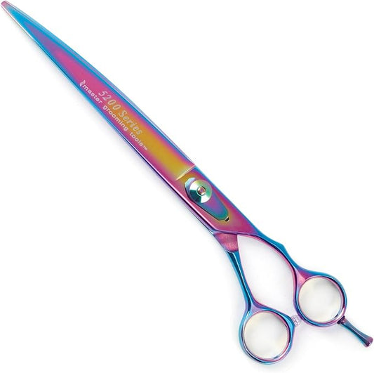 Master Grooming Tools 5200 Rainbow Series Shears — High-Performance Shears for Grooming Dogs - Curved, 8½"