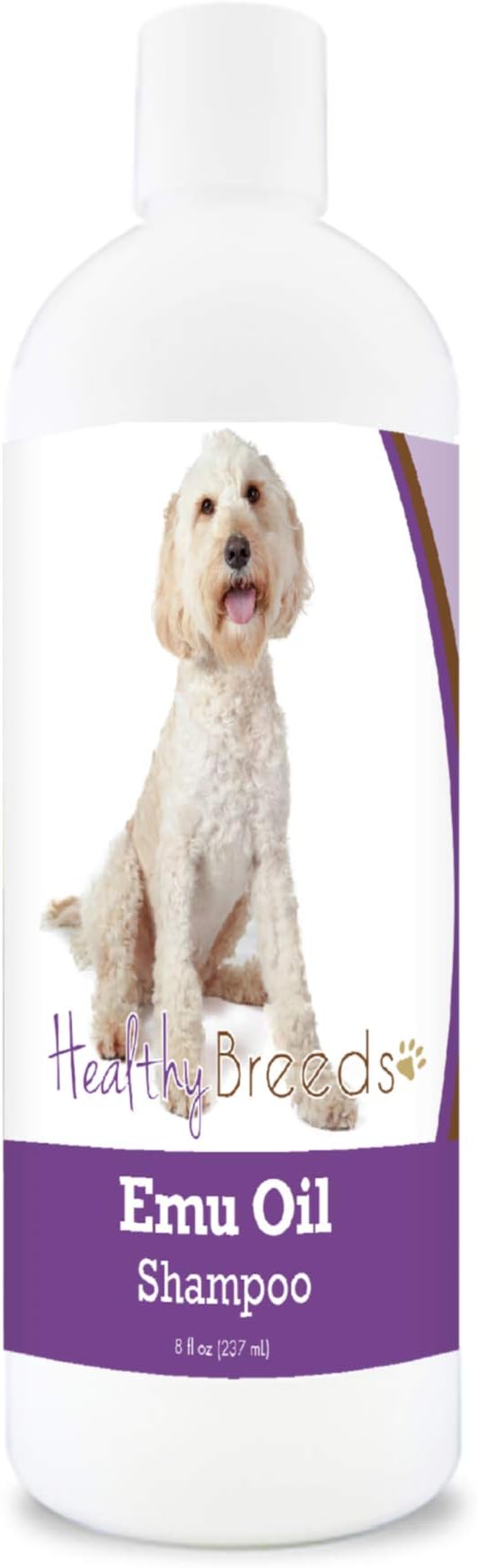 Healthy Breeds Labradoodle Emu Oil Shampoo - Gentle Cleanser That Provides Soothing Relief of Inflammation While Restoring Moisture Balance - Fruity Scent - 8 oz