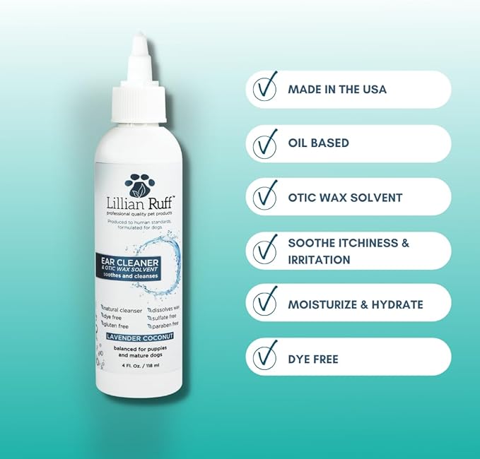 Lillian Ruff Starter Pack Gift Set for Dogs | Oatmeal Shampoo, Oatmeal Conditioner, Waterless Shampoo Citrus, Ear Cleaner & Otic Wax Solvent, Breath Spray, Leash Clip Waste Bag Dispenser with 15 Bags