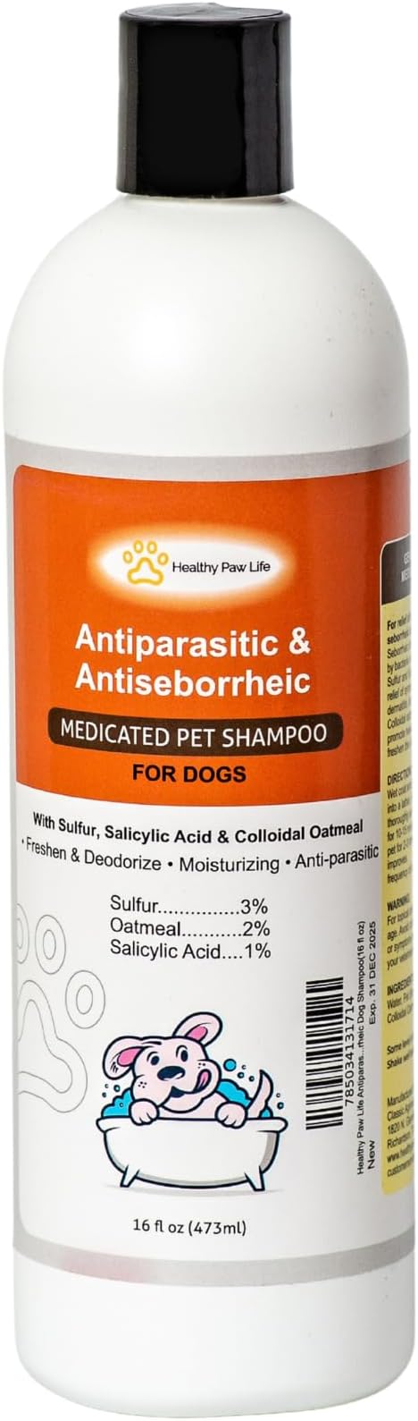 Antiparasitic & Antiseborrheic Dog Shampoo (16 oz)