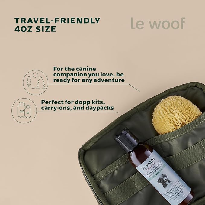 Tea Tree & Aloe Dog Shampoo 4oz: Certified Organic, Natural Shampoo Cleans & Conditions, Relief for Itchy Skin