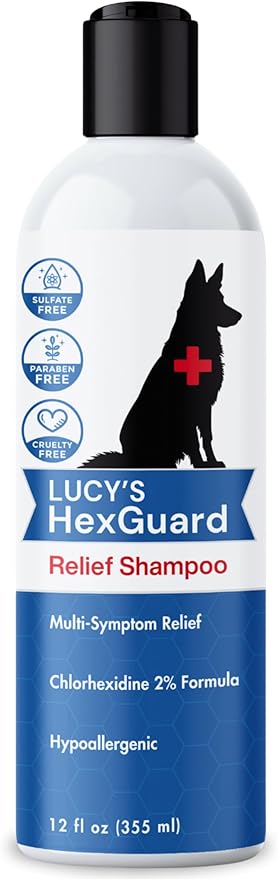 Lucy's Pet Skin Irritation Relief Shampoo - Soothes Rashes, Hot Spots, Skin Allergies, Pyoderma & More I Certified Organic Ingredients I Safe for Dogs & Cats I Unscented I 12oz