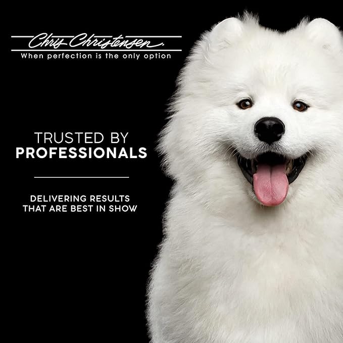 Chris Christensen Karben III Slicker Brush for Dogs, Groom Like a Professional, Ideal For All Coat Types, Remove Shedding Coat, Tangles and Dead Undercoat, 17 mm Stainless Steel Pins, Medium