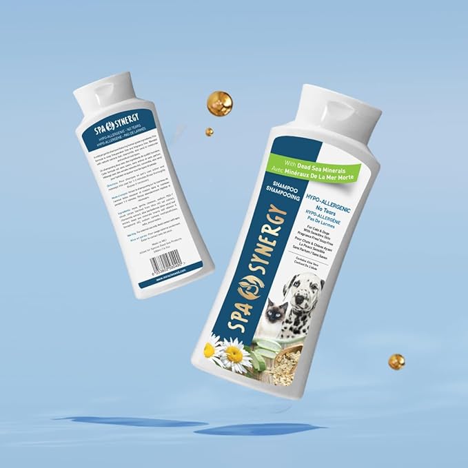 Pet Dog Shampoo Natural Dead Sea Mineral Rich, Aloe Vera, Moisturizing, Soothing, pH Balanced, Soap Free, Paraben Free, Fragrance Free – Hypo-Allergenic No Tears - (1) Bottle 16.5 FL OZ