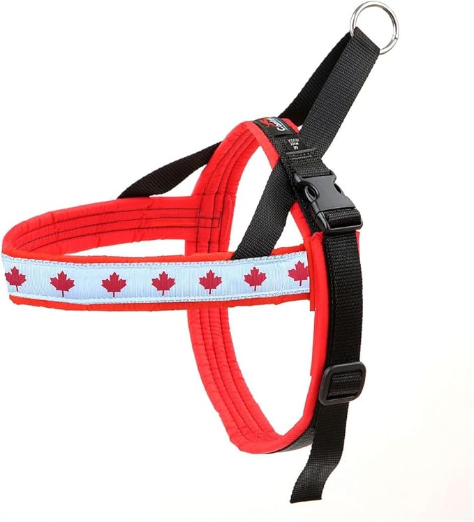 ComfortFlex Sport Harness - American Made No Pull Canadian Flag Dog Harness Small Sized Dog - Lightweight, Padded, No Rub Harness for Walking, Running and Control - Small, Canadian Patriot