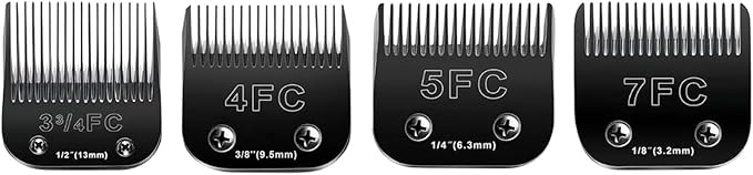 4PCS Dog Grooming Blades Compatible with Andis Dog Clippers Blades,Dog Clipper Blades Compatible with Oster A5,Wahl km10 Dog Clippers,Stainless-Steel Blade Sharp