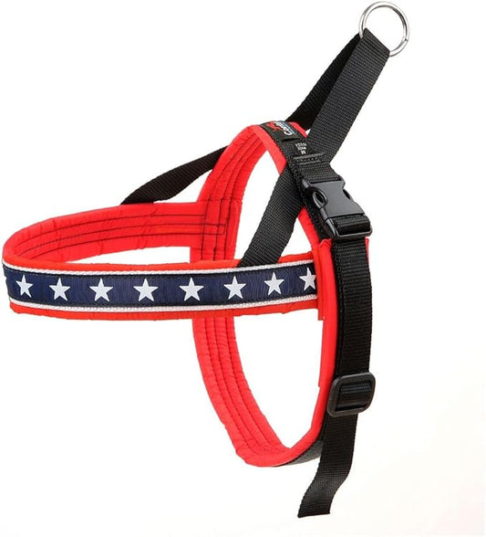 ComfortFlex Sport Harness - American Made No Pull Patriotic XXSmall Dog Harness - Lightweight, Padded, No Rub Harness for Walking, Running and Control - XXSmall, The Patriot