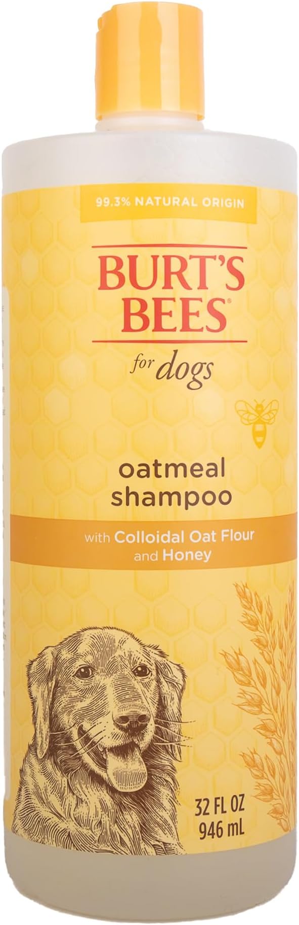 Burt's Bees for Pets Oatmeal Dog Shampoo with Colloidal Oat Flour and Honey, 95% Natural Origin Formulas, Shampoo for Dogs - Gentle Dog Shampoo, Best Dog Shampoo, 32 oz