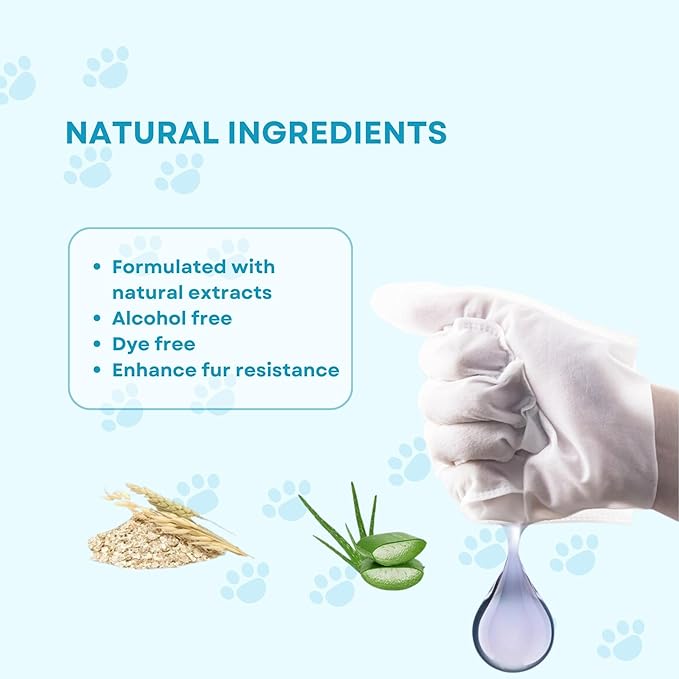 CINOKAI-Pet Cleaning Wipes - Cat Cleaning Wipes & Dog Grooming Gloves -Pet Glove Wipes for Dogs and Cats - Deodorizing Grooming Gloves (2Pack 12PCS)