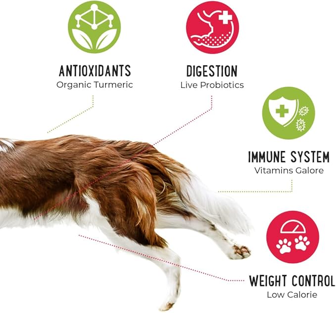 iHeartDogs Dog Food Topper - Freeze-Dried Raw Dog Food Seasoning - Grain Free Superfood Meal Mixer (Beef, 8 Ounce)