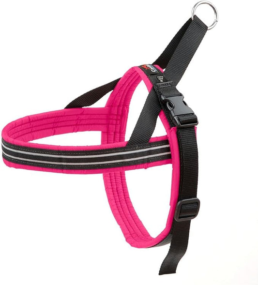 ComfortFlex Sport Harness - American Made No Pull Dog Harness Medium Sized Dog - Lightweight, Padded, Reflective No Rub Harness for Walking, Running and Control - Medium, Hot Pink