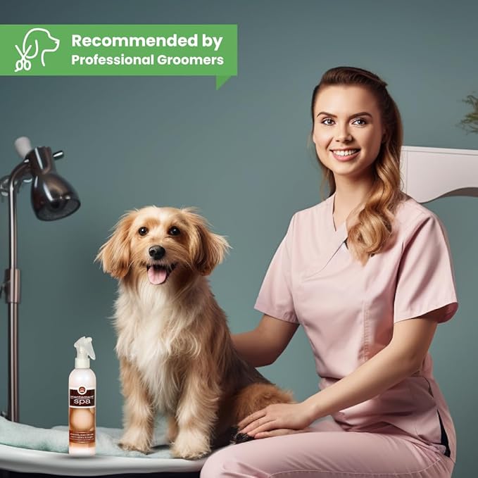 Best Shot Scentament Spa Botanical Body Splash, Detangler Spray, Hypoallergenic Body Spray for Cat, Dog, Warm Vanilla Sugar, 8 Oz.