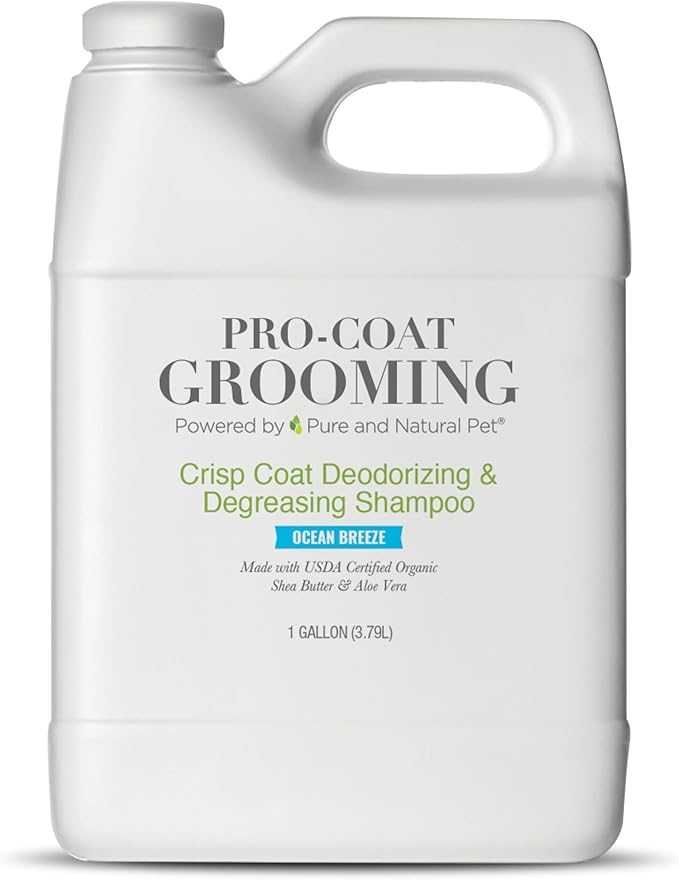 Pro-Coat Grooming - Crisp Coat Deodorizing & Degreasing Shampoo (Ocean Breeze) - 1 Gallon