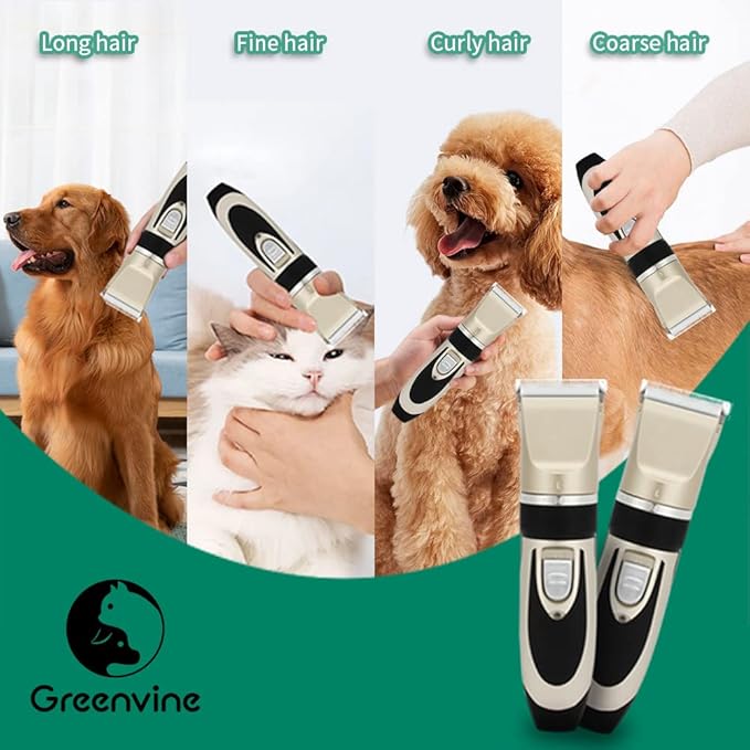 Gromming Dog Clippers,USB Rechargeable Dogs Cats and Other Pets Grooming kit,Professional Hair shavers, Low Noise Pets Hair Remover