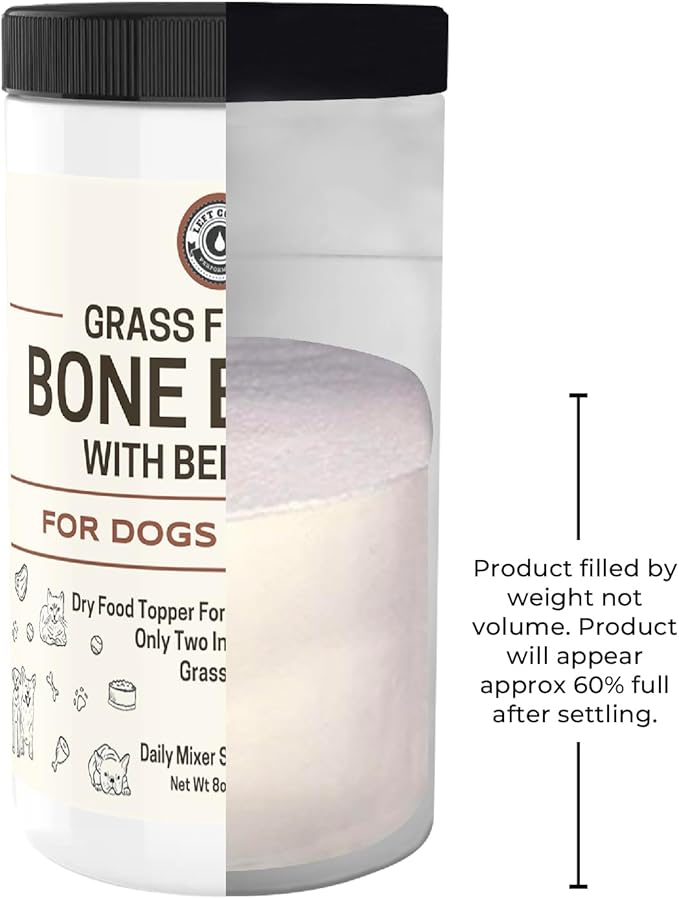 Bone Broth for Dogs and Cats with Beef Liver – Human Grade Grass Fed Beef Bone Broth Powder for Dogs – Dog Food Toppers for Picky Eaters - Supports Joints & Gut Health – Freeze Dried Liver - 8oz