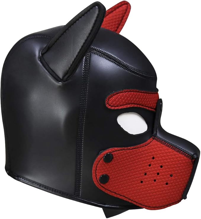 Neoprene Puppy Hood Camo Full Face Mask Cosplay Costume Dog Head Masks