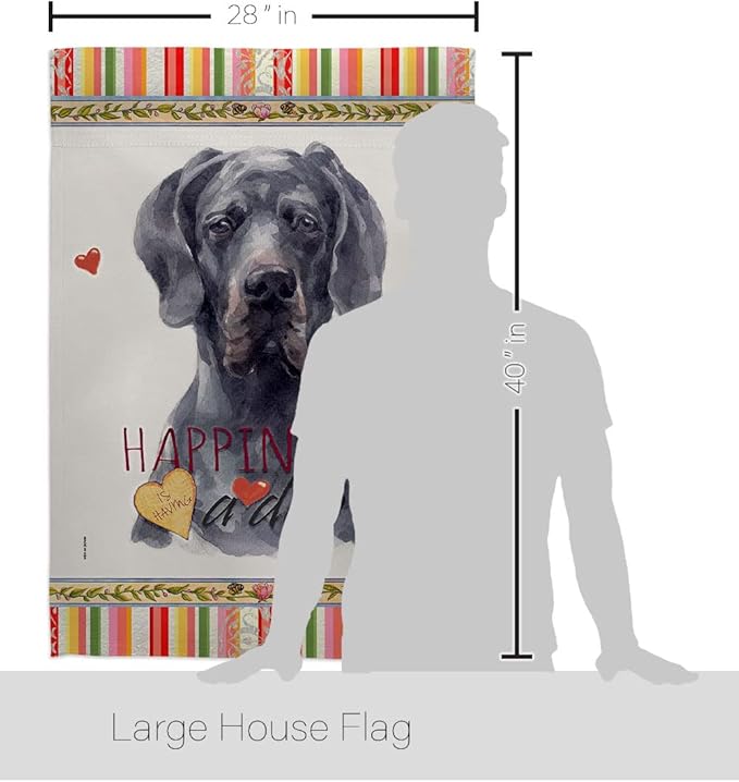 Breeze Decor Black Dane Happiness House Flag Eagle Set Dog Puppy Spoiled Paw Canine Fur Pet Nature Farm Animal Creature Banner Small Garden Yard Gift Double-Sided, Made in USA