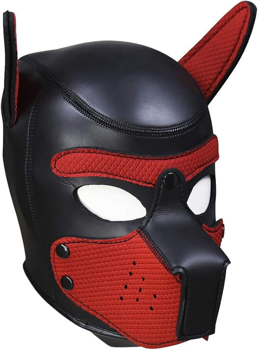 Neoprene Puppy Hood Camo Full Face Mask Cosplay Costume Dog Head Masks