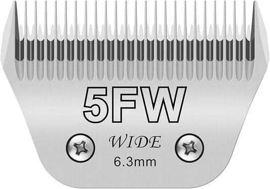 5FW Dog Grooming Clipper Replacement Blades, Compatible with Ainds, Oster A5, Wahl Km10 and Other Series Clippers, Blade Size-5FW Cut Length 1/4"(6.4mm)