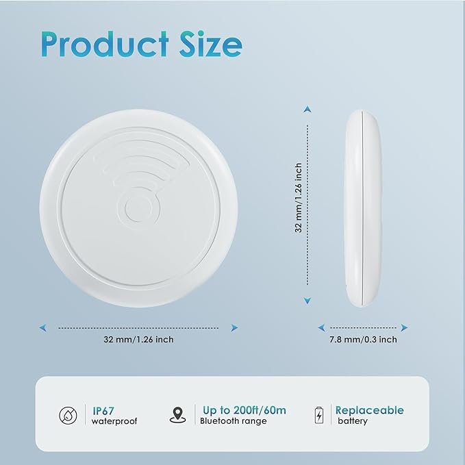 Cat Tracker,Waterproof Pet Tracker for All Cats(Only iOS),Cat Tracker Collar with Safety Elastic Buckle,No Monthly Fee,Compatible with Apple Find My App-(Black)