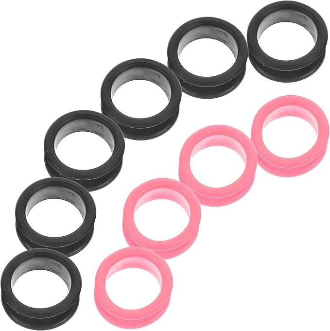 Finger Inserts 10pcs Silicone Ring Thumb Grips Dog Clippers Professional Beauty Tools + Accessories Pet Shears Finger Rings Grooming Grips Shear Ring