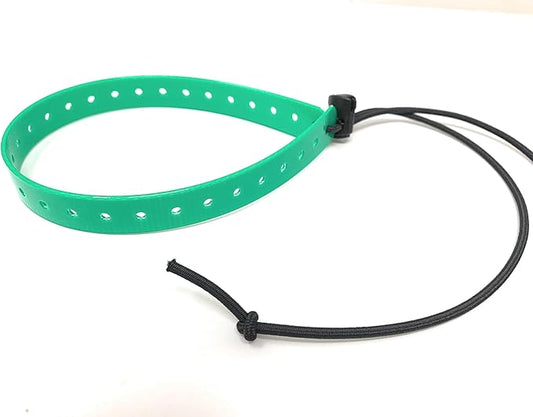 Replacement GPS eCollar with Adjustable Bungee, Multi-Hole Design, and Secure Toggle Closure for Small Dogs (Green, Small Neck)