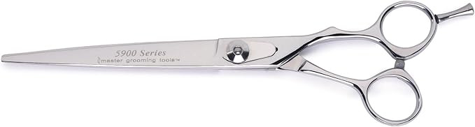 Master Grooming Tools 5900 Series Japanese Stainless Steel Shears — High-Performance Shears for Grooming Dogs - Curved, 8"