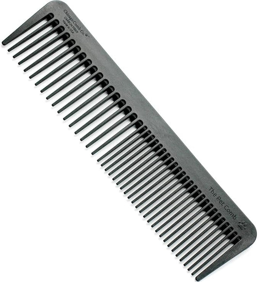 Chicago Comb No. 9 Pet, the XL Comb for Man or Beast, Carbon Fiber, Made in USA