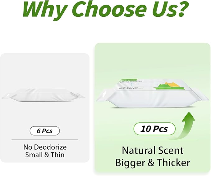 Cleaning Deodorizing Wipes for Dogs and Cats - Pet Grooming Gloves for Nourishing Fur - No Rinse Bathing Wipes for Daily Care and Traveling - Dog Washing Gloves for Paws, Fur and Butt - 10 PCS