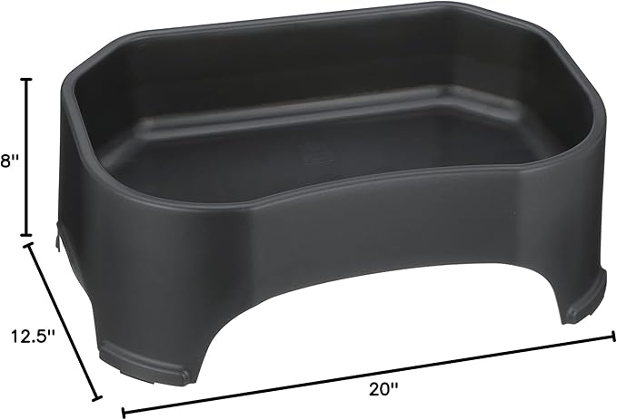 Neater Pet Brands Extra Large Water Bowl for Dogs, Outdoor Dog Water Bowl (2.25 Gallon Extra-Large Capacity), Big Trough Style Food Dish for Indoors or Outside, No Spill Large Dog Bowls, Black
