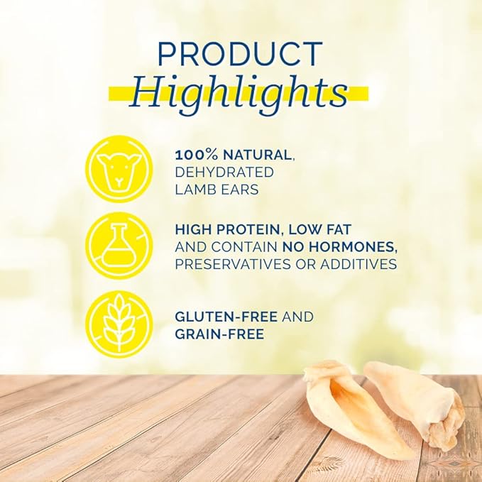 PCI Pet Center Inc Lamzearz - 10 Pack of Premium Lamb Ear Dog Treats