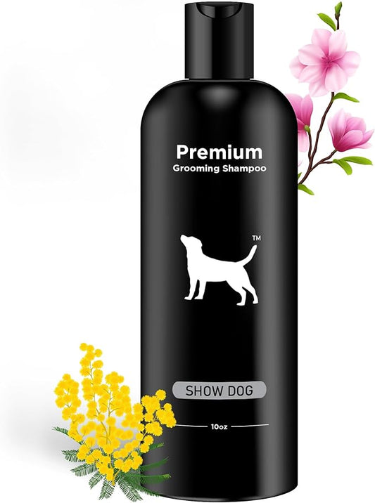 605Products Premium Dog Shampoo - Gentle Formula for Itchy & Sensitive Skin, Odor Eliminator for Puppies, Natural Deodorizer for Pets (10oz)- Show Dog