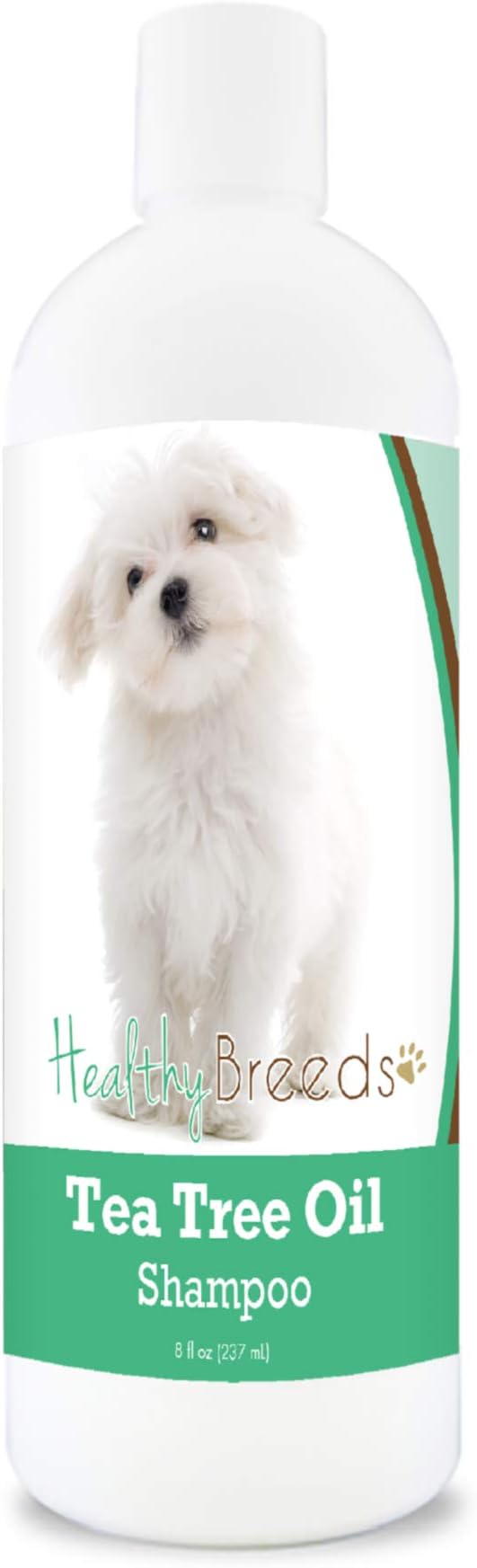 Healthy Breeds Maltese Tea Tree Oil Shampoo – Formulated for Dry, Irritated Skin – Reduce Dandruff – Wintergreen Scent – 8 oz