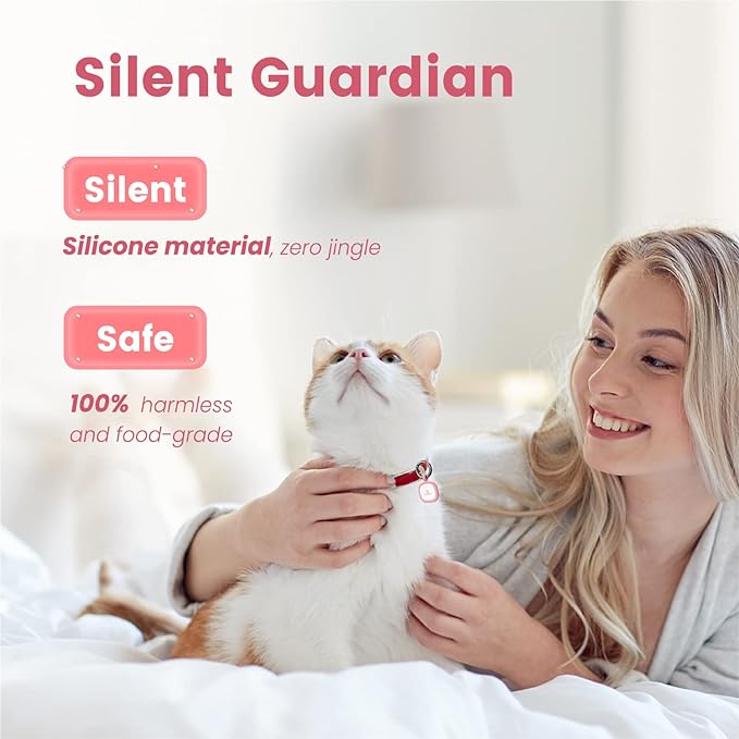 Pawaii QR Code Pet ID Tag, Dog Tag with QR Code, Silent Silicone Dog ID Tag, Modifiable Pet Online Profile, Free Online Pet Page Emergency Contact, 1Pack (Pink)