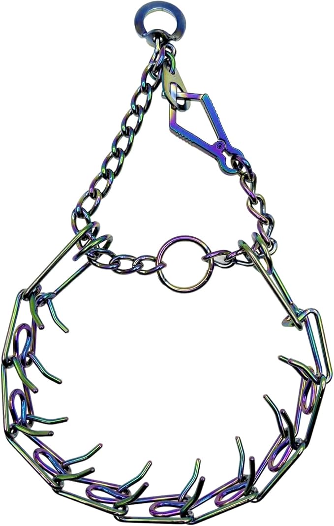 No Pull Dog Collar Adjustable Quick Release Dog Training Collar with Quick Release Buckle for Small Medium Large Dogs (Rainbow Color, M)