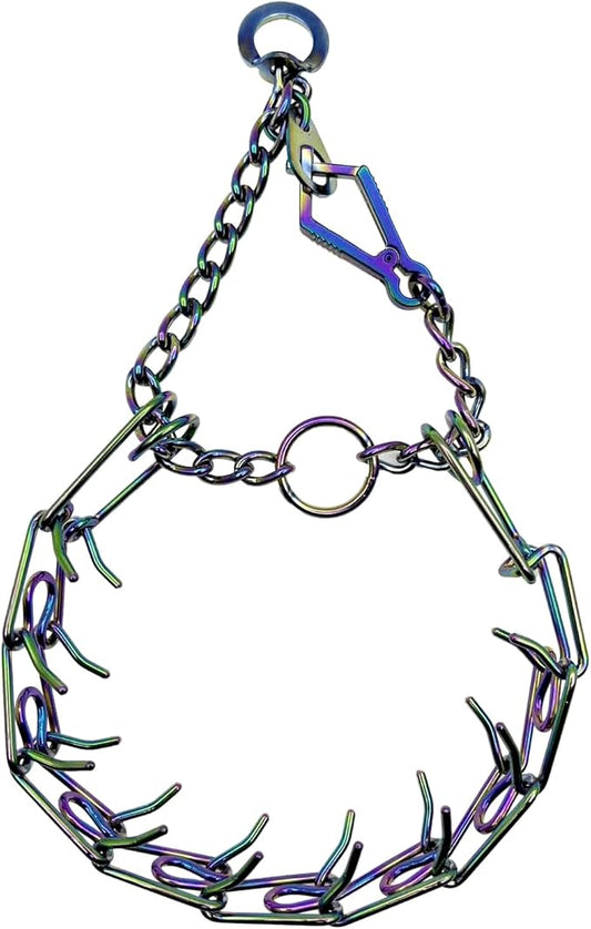 No Pull Dog Collar Adjustable Quick Release Dog Training Collar with Quick Release Buckle for Small Medium Large Dogs (Rainbow Color, M)