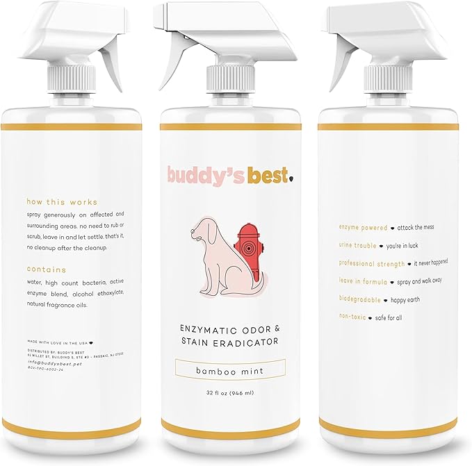 Buddy's Best Dog Gift Box for Holidays & Special Occasions - Pet Package with Odor Eradicator (32oz), Oral Care Gel (2oz), and Shampoo Bottles, Coconut Vanilla (16oz) & Ripe Melon (16oz)