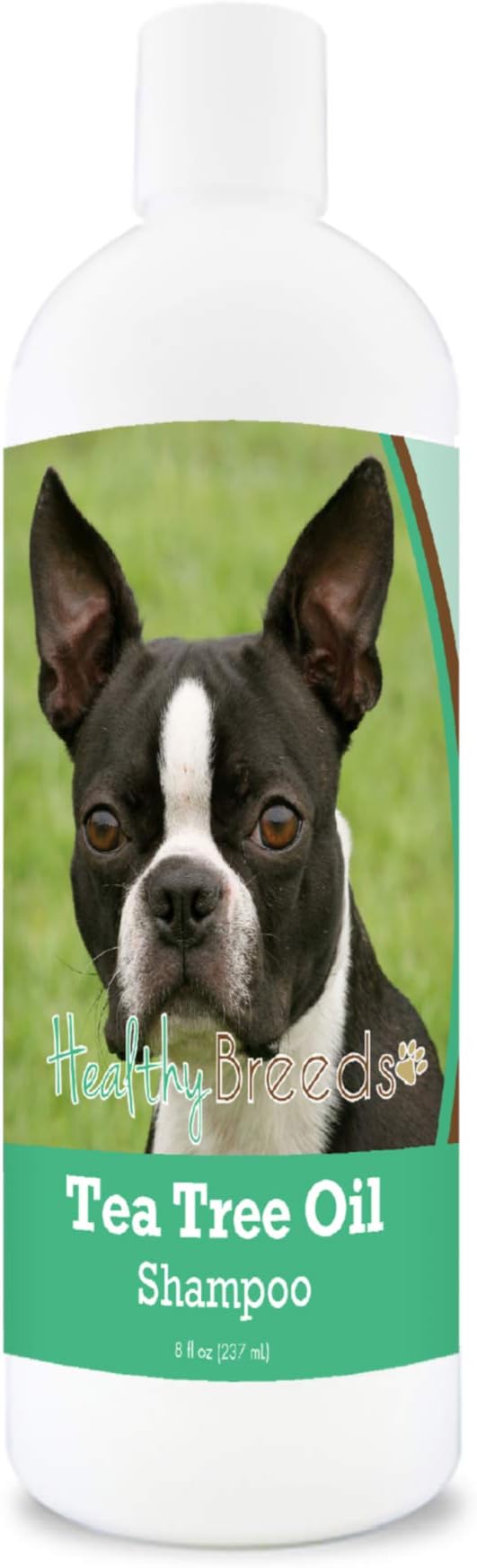 Healthy Breeds Boston Terrier Tea Tree Oil Shampoo – Formulated for Dry, Irritated Skin – Reduce Dandruff – Wintergreen Scent – 8 oz