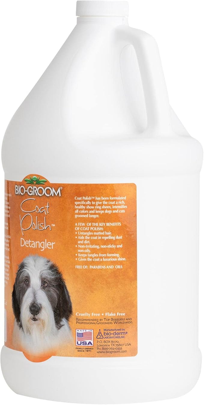 Bio-Groom Coat Polish Dog Spray - Scented Dog Bathing Supplies, Puppy Wash, Cat & Dog Grooming Supplies for Sensitive Skin, Cruelty-Free, Made in USA, Tearless Dog Products - 16 fl oz 1-Pack