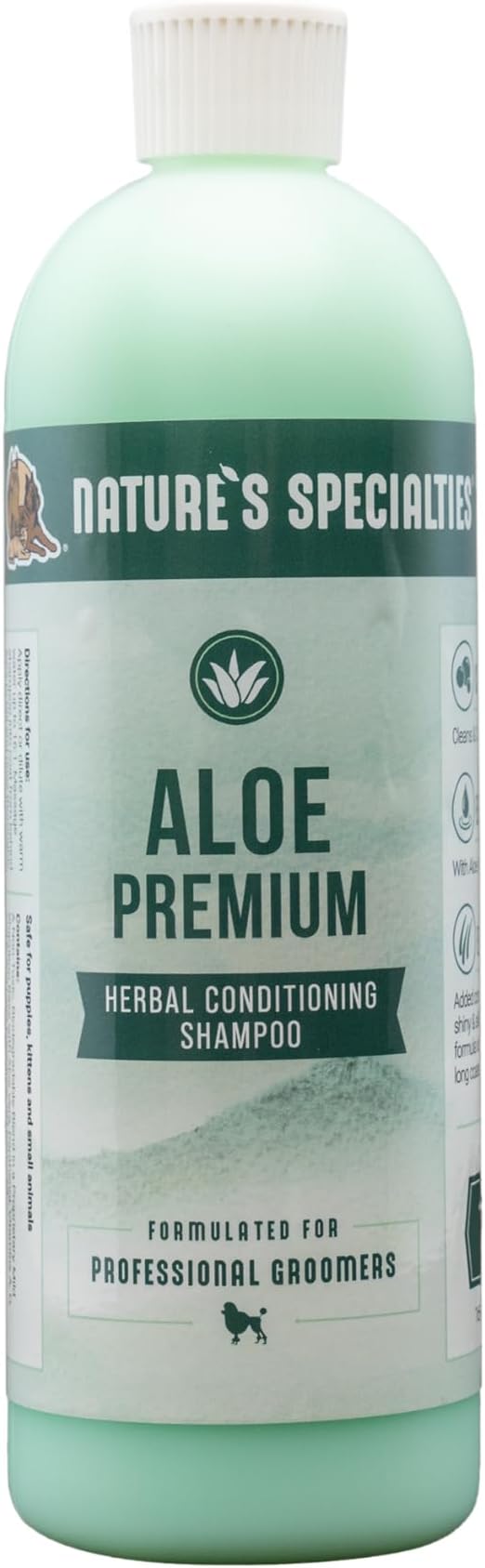 Nature's Specialties Mixing Bottle and Dog Shampoo Concentrate Bundle, Easy to Read Measurements Mixing Bottle 32 oz, Aloe Premium Dog Shampoo Conditioner Concentrate 16 oz