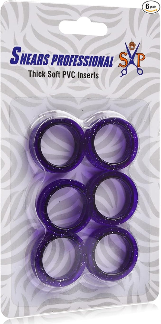 6 Pcs Soft Silicone Finger Rings - Pet Grooming Shear Ring Finger Insert - Accessories for Barber - Dog Scissor Ring