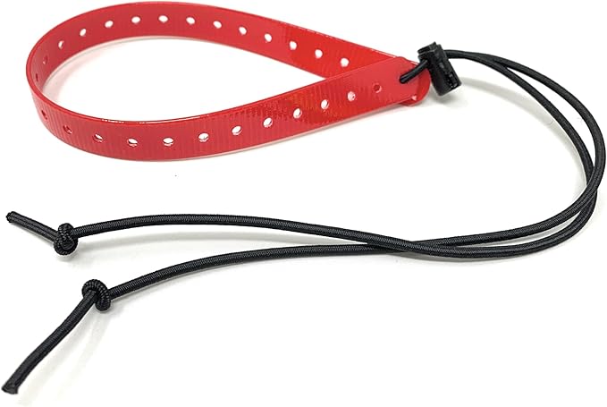 Replacement GPS eCollar with Adjustable Bungee, Multi-Hole Design, and Secure Toggle Closure for Small Dogs (Red, Small Neck)